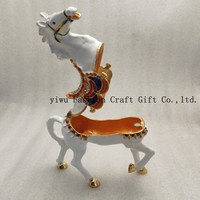 Boîte à bijoux en métal Antique Imitation cheval en émail pour décoration de la maison