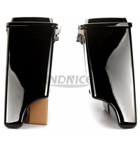 Sacoches latérales extensibles noires vives de 5 pouces avec couvercles et serrures pour modèles Harley Touring 1993-2013