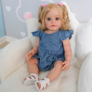 55CM Reborn Toddler Girl DollNPK SueSue Full Body Silicone Waterproof Bathy Toy Peinture détaillée à la main avec des veines visibles à l'aspect 3D - Product Image 2