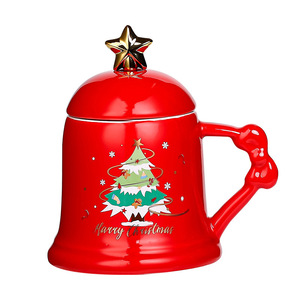 Nuevas Tazas de Cerámica con Diseño de Árbol de Navidad, Regalos Navideños de Alta Gama con Cucharas Incluidas, Tazas, Tazas de Agua para Parejas de Oficina - Product Image 1