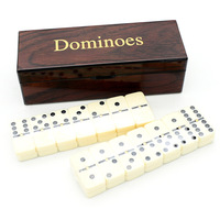 Jeu de dominos écologique très vendu avec 28 pièces en mélamine, jeu de société éducatif pour enfants à jouer en intérieur
