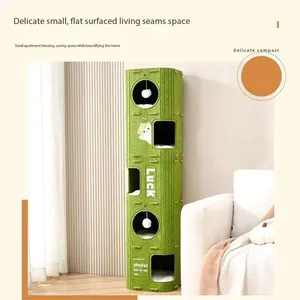 Tiragraffi per Gatti in Plastica con Design a Strati Multipli a Forma di Albero, Adatto a Tutte le Stagioni, per Più Gatti - Product Image 2