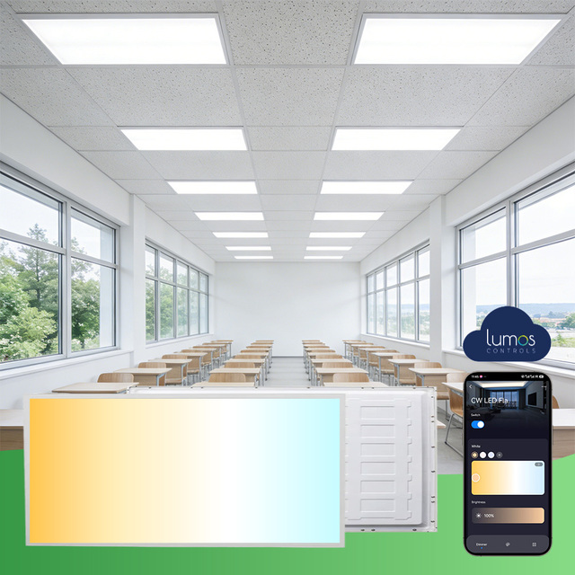 Connect LED Big Panel Light Lumos Tuya APP 40-50-60W Tunable 2700k-5000k Dimmable 2*4FT Led Flat Panel ETL Listed