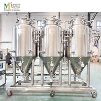 MICET 50L 100L 150L 200L Équipement de bière artisanale Homebrew Mini brasserie Nano brasserie Fermenteur de refroidissement pour tester les recettes à usage domestique