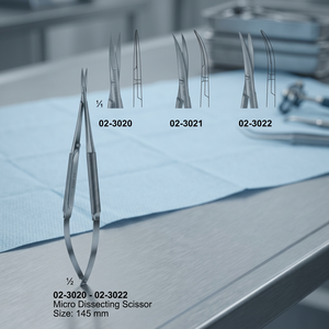 Tijeras de Microdisección de 135 mm, Acero Inoxidable, Instrumento Médico Manual Reutilizable para Cirugía General - Product Image 3