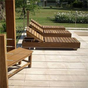 Tumbona portátil de tela para exteriores, sombrilla de nailon ajustable para jardín, cama de playa, de madera, venta al por mayor - Product Image 3