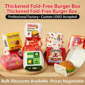 Contenedores Reciclables para Llevar <span class=keywords><strong>Comida</strong></span> con Forro <span class=keywords><strong>de</strong></span> Esponja Personalizables y Laminación Mate - Cajas para Hamburguesas y Sándwiches con Logotipo para Negocios <span class=keywords><strong>de</strong></span> Catering - Product Image 2