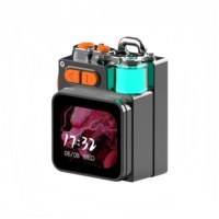 Haut-parleur Bluetooth K15 Mech avec écran LED, lumière RGB, portable, sans fil, avec TF AUX pour ordinateur de bureau, cadeau