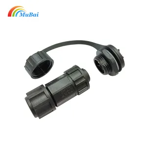 M19 600V 20A waterproof 2 3 4 5 6 8 pin power cable connector for outdoor LED lighting