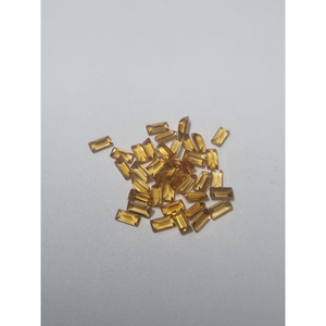 Citrine naturelle taille baguette 3x6 mm, pierre précieuse en vrac |   Pierre de citrine jaune facettée pour la fabrication de bijoux |   Fournisseur en gros - Product Image 4