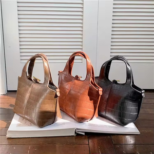 Bolso de mano de lujo con patrón de cocodrilo de cuero PU para mujer - Product Image 2