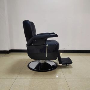 Chaises de barbier classiques d'occasion à vendre / Chaise de coiffeur / Chaise de barbier noire - Product Image 4