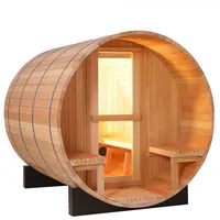 Sauna de barril de luxo para 6 pessoas, sauna infravermelha