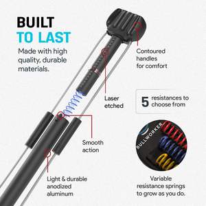 Arco Bullworker Classico 90cm in Alluminio, Attrezzatura Portatile per Allenamento di Forza con Tensione Regolabile - Product Image 5