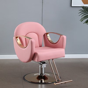 Sillón de Peluquería Hidráulico Moderno con Reposabrazos Dorados para Salón de Belleza, Barbería y Peluquería - Product Image 5