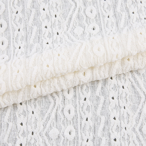Tissu jacquard à petits pois en maille extensible avec motif ondulé, toucher doux, 5 % élasthanne, 95 % polyester, pour chemisier femme - Product Image 2