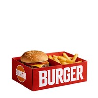 Boîte à hamburger en papier kraft écologique personnalisée, à paroi simple, pour emporter, avec logo, pour tasses à thé et boissons