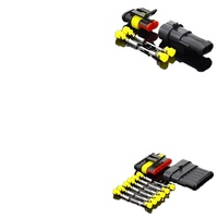 Kit de 2 à 5 ensembles de connecteurs électriques étanches AMP Super Seal à 2, 3, 4, 5 ou 6 broches, 220V, pour usage automobile