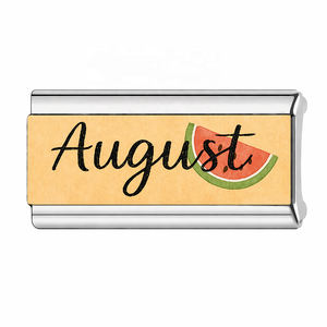 Calendario mensual DIY estilo italiano en stock, meses con letras en inglés de diciembre, pulsera creativa de acero inoxidable galvanizado. - Product Image 4