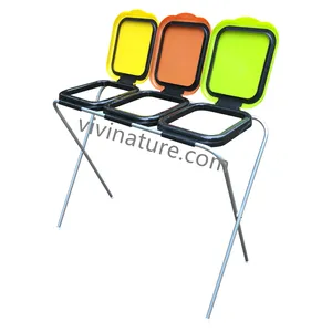 Vivinature Handig Dubbele Vuilniszak Houders Voor Vuilniszak Rack Vuilnisbak Draagbare Plastic Auto Vuilniszak Frame Houder