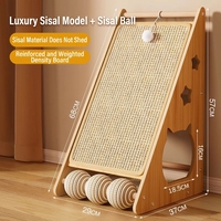 Griffoir pour chat en sisal avec nid en bois anti-griffures, canapé, coussin à griffes résistant à l'usure, lit pour chat - pour affûter les griffes
