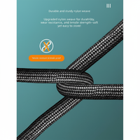 Kabel Pengisian Cepat USB C ke USB C 100W PD, Nylon Braided 2m, Sinkronisasi Data, Tipe C Male to Male, untuk iPad dan Samsung