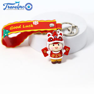 سلسلة مفاتيح كرتونية جديدة وجميلة لعيد الميلاد، قلادات عيد الميلاد ثلاثية الأبعاد من البلاستيك والمطاط مع حزام للمعصم - Product Image 5