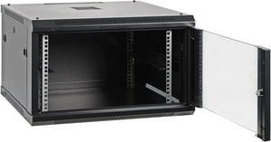 6U 12U Giá Treo Tường Tủ Máy Chủ Tủ Mạng Quạt Làm Mát Yên Tĩnh Khóa Cửa Kính Màu Đen - Product Image 6