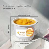 Vente en gros d'usine, boîte en plastique épaisse, qualité alimentaire, personnalisable, ronde, pour dessert, pudding, gâteau, mousse, coupe, sciure de bois