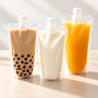 Pochettes transparentes personnalisées avec bec verseur pour gelée, thé au lait, café et autres boissons |   Sacs d'emballage liquides flexibles de qualité alimentaire
