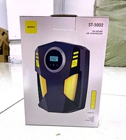Gonfleur de pneus numérique Portable 12v, pompe de compresseur d'air, gonfleur de pneus électrique avec lumière Led pour vélos de voiture