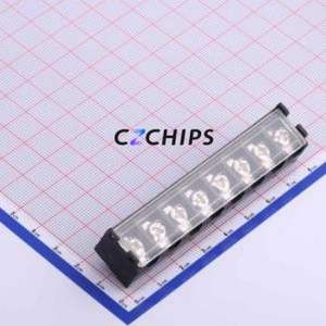 HB9500SS-9.5-8P Barrier Terminal Block Through hole Component (THT),P=9.5mm Connector With Cover Plate 9.5mm 1x8P Straight Pin - Product Image 1