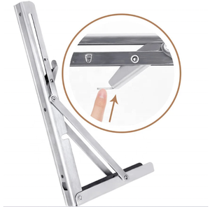 Suporte de parede triangular <span class=keywords><strong>para</strong></span> bancada de metal, suporte de parede dobrável <span class=keywords><strong>para</strong></span> prateleira de mesa de 90 graus - Product Image 4