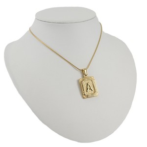 ZOGXIN Gold Plated Letter M Pendant Necklace Snake Chain Men Women Fashion Jewelry Gift - Product Image 5