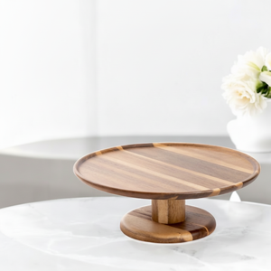 Soporte redondo de madera para pasteles de diseño atractivo, acabado hecho a mano, utilizado para uso doméstico y servicio de pasteles de aniversario - Product Image 1