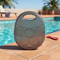 Distributeur de chlore flottant NICE DESIGN, distributeur de produits chimiques pour piscine avec clip porte-comprimés, 5 x 3 " comprimés de chlore, alimentateur de chlore