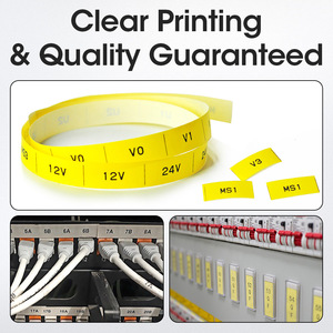 Ruban adhésif compatible <span class=keywords><strong>Orison</strong></span> MAX LM-TP509Y LM-TP509W pour imprimante d'étiquettes, papier autocollant, noyau de 9 mm, pour machine à câbles LM-550A/PC LM-550E - Product Image 3