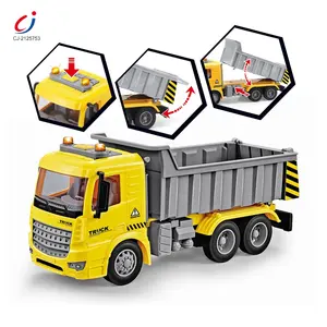 Plastic friction diecast toy truck construction vehicles toys inertial engineering vehicle car with light and music