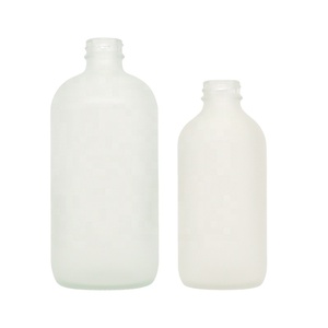 240ml/8oz 480ml/16oz Clear Frost Eco-friendly Glass Spray <b>Bottle</b> Bamboo Lid Dropper Cap Screen Printing for Facial Cleanser Face - Product Image 1
