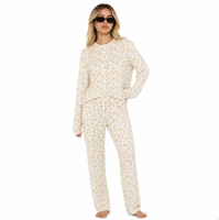 Ensemble de pyjama élégant pour femmes en coton biologique - Vêtements de détente respirants et décontractés avec tissu doux et lisse