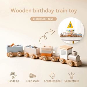 Toddler Educational Great Gift Numbers and Blocks Toy <b>Wooden</b> <b>Train</b> <b>Set</b> for Baby - Product Image 5