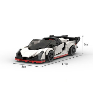MOC M03163 Coche de Ciudad de Alta Velocidad, Campeón de Carreras, Superauto Clásico, Bloques de Construcción, Ladrillos de Carreras, Súper Técnica, Garaje Creativo, Set DIY - Product Image 5