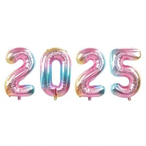 Wholesale High Quality 16Inch <b>Balloons</b> Happy New Year 2025 Home <b>Decor</b> Globos Party <b>Decoration</b> Sets - Product Image 1