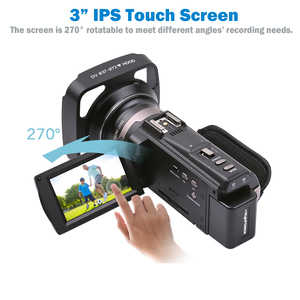 Sonida Chuyên Nghiệp Kỹ Thuật Số Máy Quay Phim 4K Full HD Tầm Nhìn Ban Đêm Wifi Màn Hình Cảm Ứng 4K Video CMOS Hình Ảnh Cảm Biến Cho Youtube Video - Product Image 6