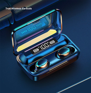 TWS F9 Earphone Bluetooth V5.0 Headphone Nirkabel dengan Mikrofon Headset Olahraga Tahan Air Kotak Pengisi Daya 2000MAh IOS Android - Product Image 5