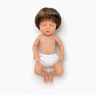 Poupée Bébé Prématuré Reborn en Silicone Solide, Cheveux Implantés, Peau Peinte à la Main, Texture 3D Réaliste, Jouet de Simulation