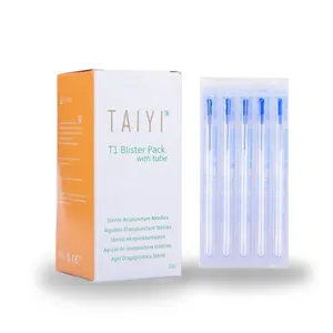 Stainless Steel Handle Acupuncture Needles Package With One Guide Tube 100PCS TAI YI Brand