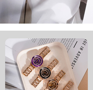 Reloj de Lujo para Mujer de Negocios con Tres Esferas, Correa de Acero, Resistente al Agua, Cuarzo, Estilo Elegante para Navidad - Product Image 3