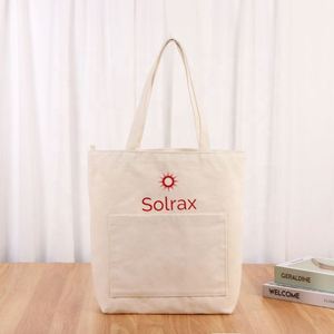 Hot Selling Shoulder College Student Travel Reusable Large Students University White Black Cotton Canvas Shopping the <b>Tote</b> <b>Bags</b> - Product Image 2