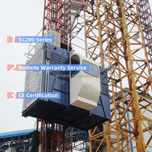 Hugecrane CE điện Đôi Lồng 2000kg xây dựng nâng lên 250-650M Chiều cao tối đa xây dựng hoist sc200/200 - Product Image 4